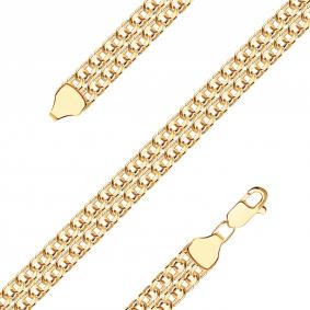 Золотой браслет плетение Бисмарк МАГНАТ МДвухрядный Бисмарк Б100 МДвухрядный Бисмарк Б100 фото